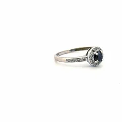 Bague Or Blanc 18k & Diamant Noir
