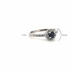 Bague Or Blanc 18k & Diamant Noir