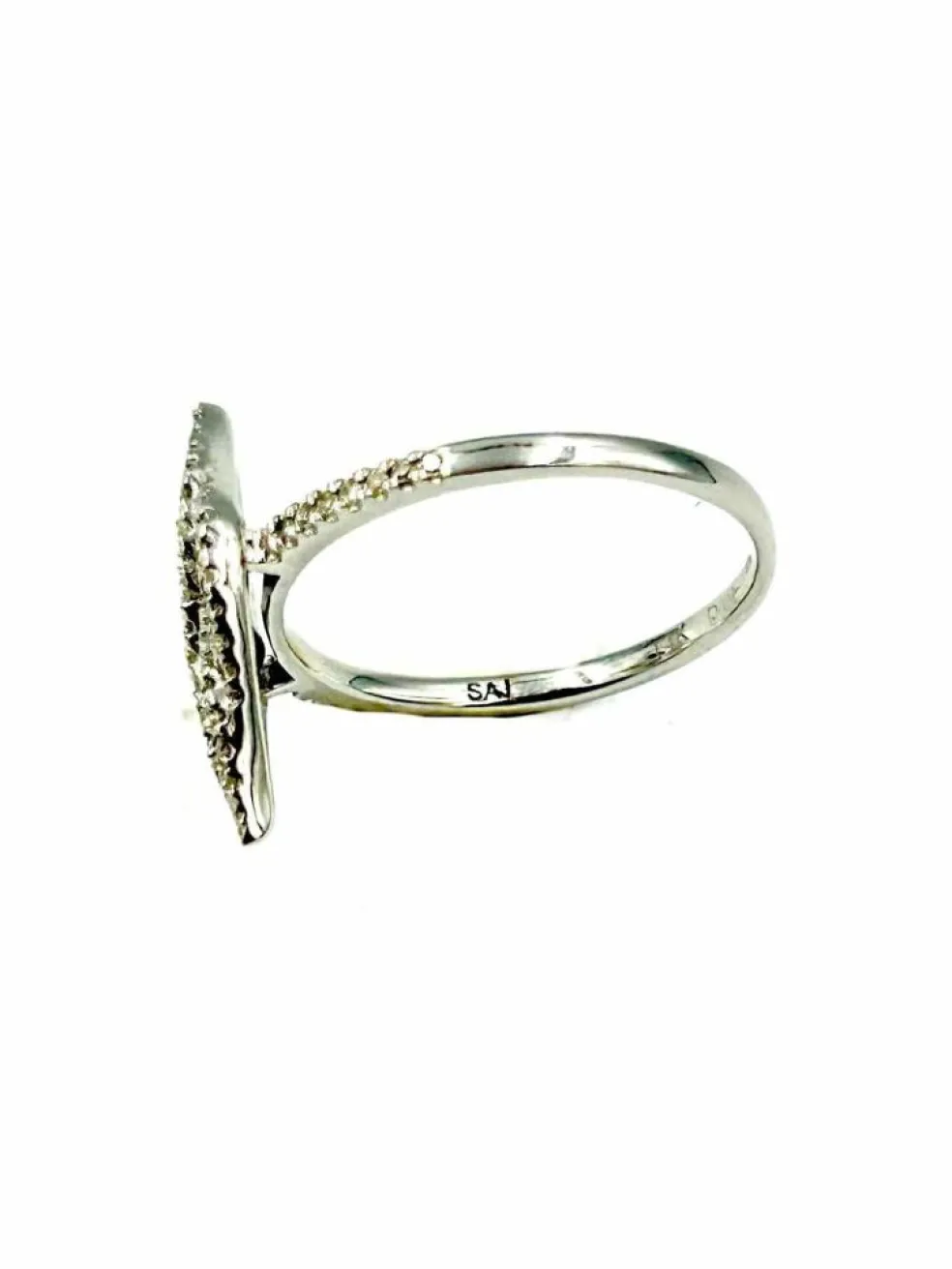 Bague Or Blanc 14K Saphir et Diamants