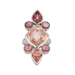Bague or blanc Marquise Rose