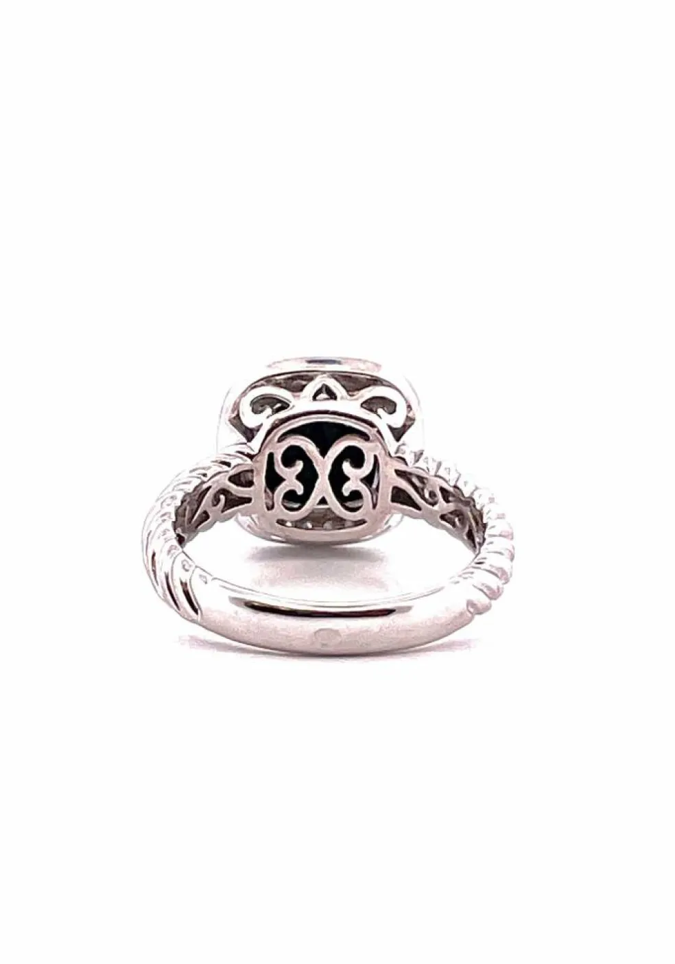 Bague or blanc onyx diamants
