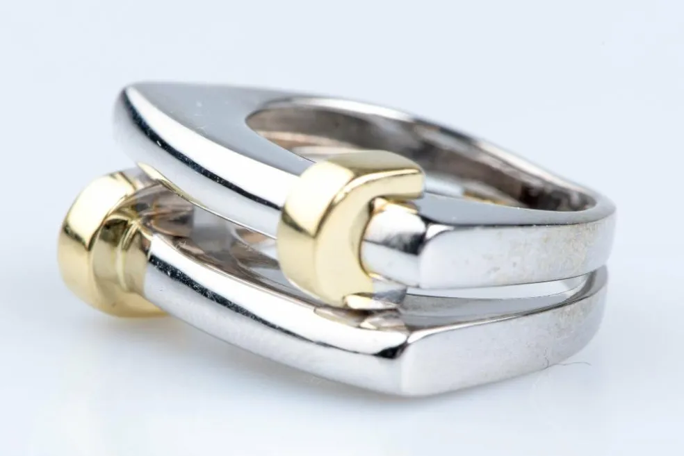 Bague Or blanc Or jaune