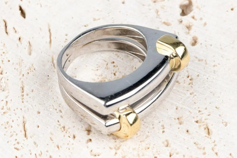 Bague Or blanc Or jaune