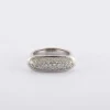 Bague Or blanc pavage diamants