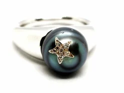 Bague Or blanc Perle