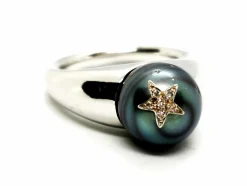Bague Or blanc Perle