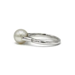 Bague or blanc perle
