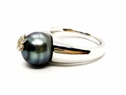 Bague Or blanc Perle