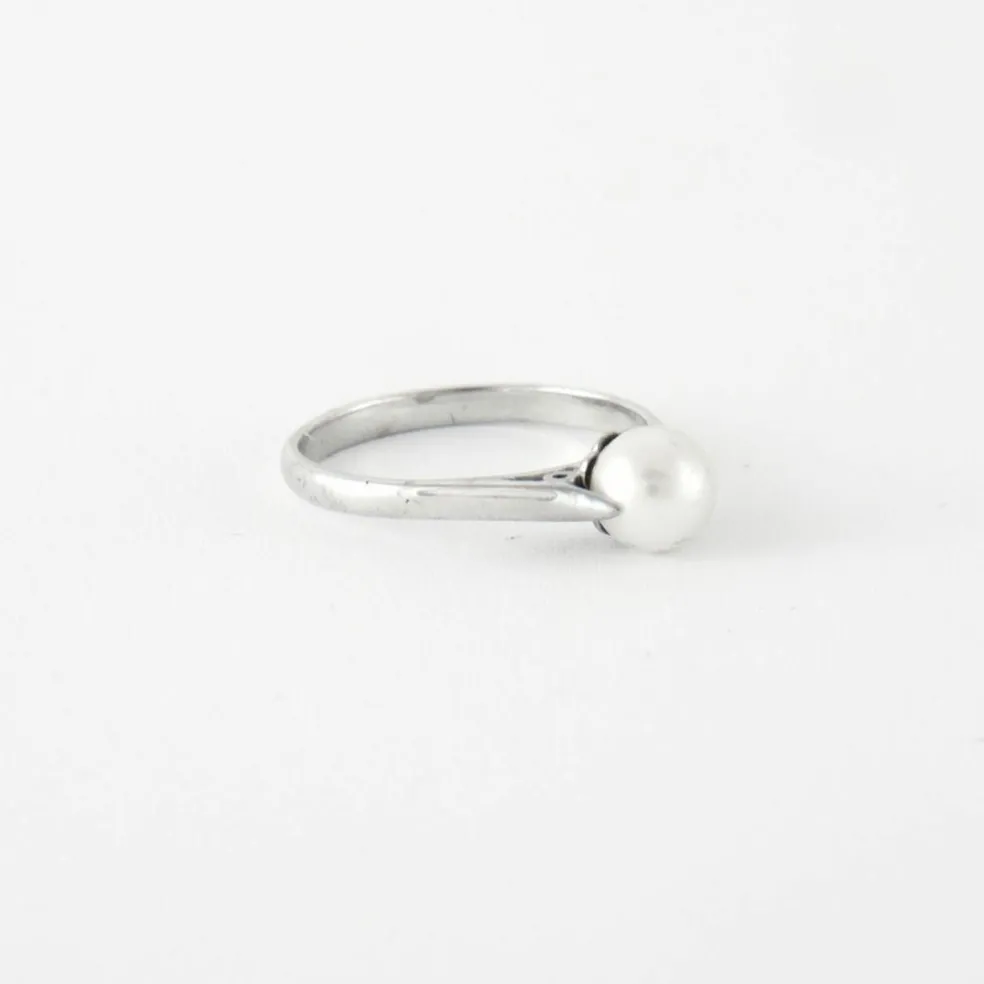 Bague Or blanc Perle de culture