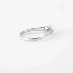 Bague Or blanc Perle de culture