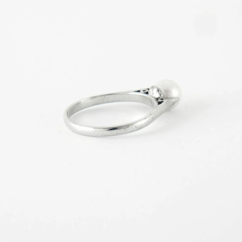 Bague Or blanc Perle de culture