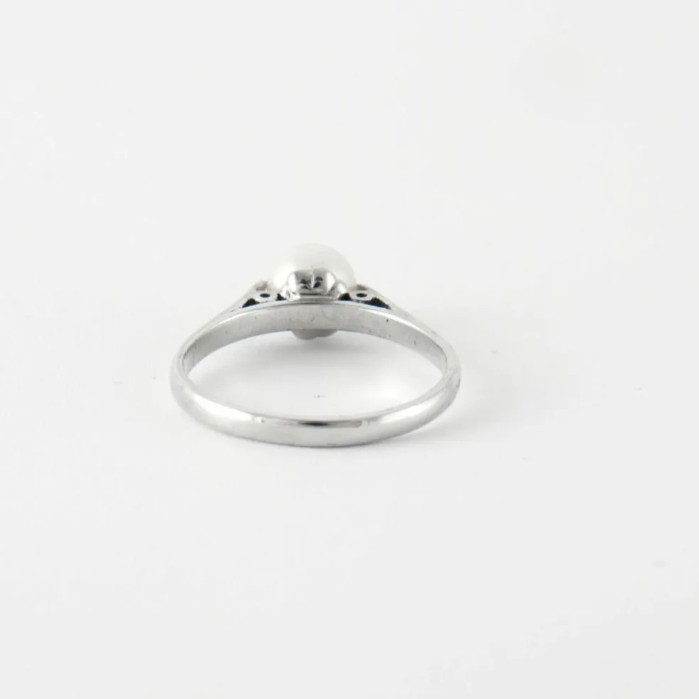 Bague Or blanc Perle de culture