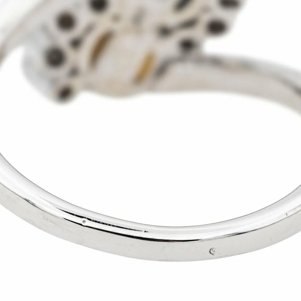 Bague Or blanc Perle de culture, Diamant