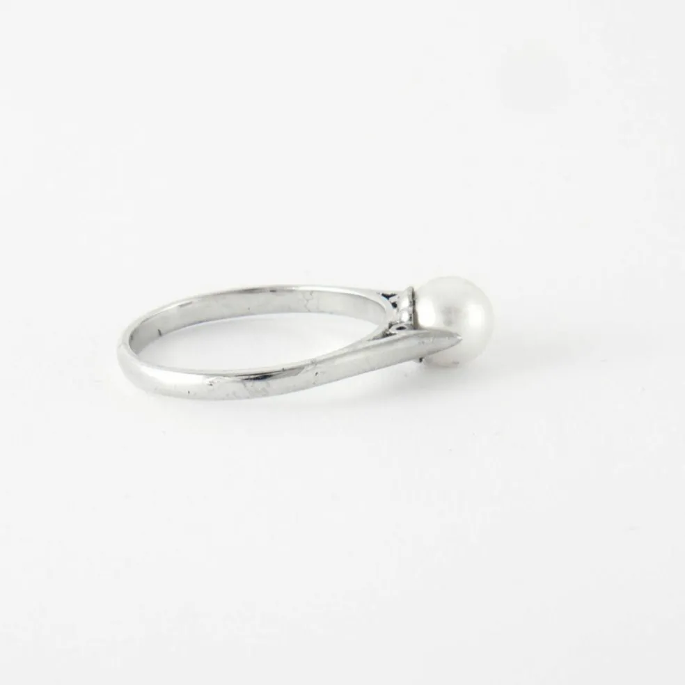 Bague Or blanc Perle de culture