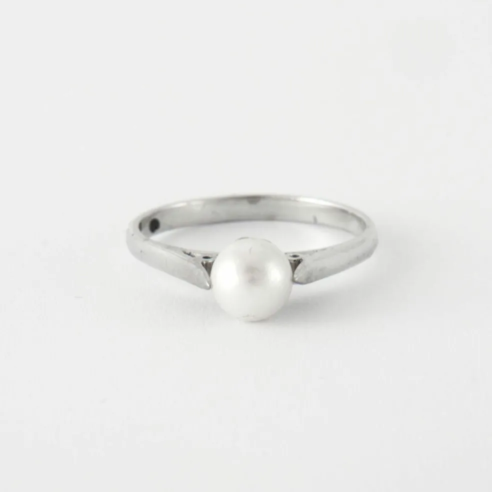 Bague Or blanc Perle de culture