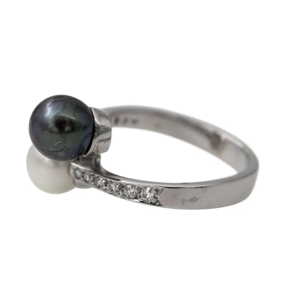 Bague Or blanc Perle de Tahiti
