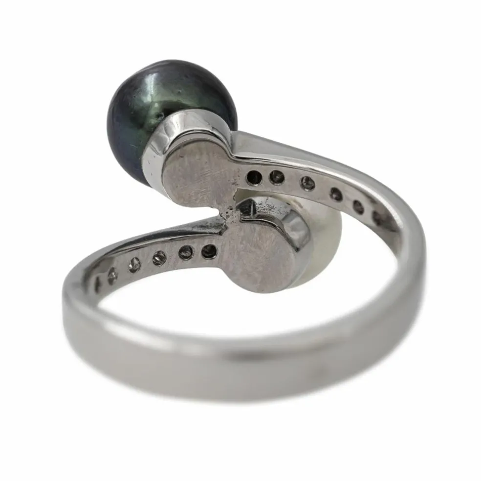 Bague Or blanc Perle de Tahiti
