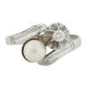 Bague Or blanc Perle Diamant