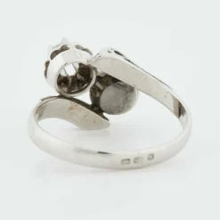 Bague Or blanc Perle Diamant
