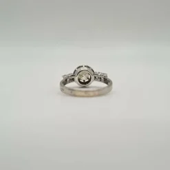 Bague or blanc, platine, diamants taille ancienne