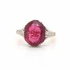 Bague Or blanc Platine Rubellite Diamants