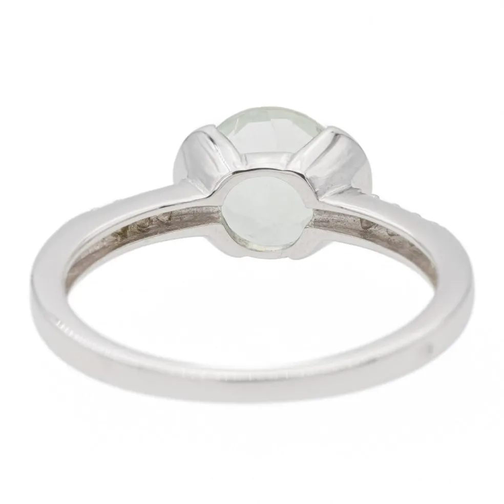 Bague Or blanc Prasiolite