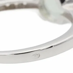 Bague Or blanc Prasiolite