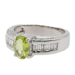 Bague Or blanc Péridot