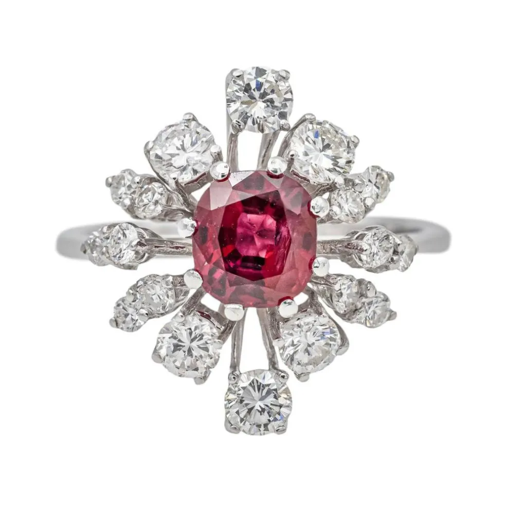 Bague Or blanc Rubis