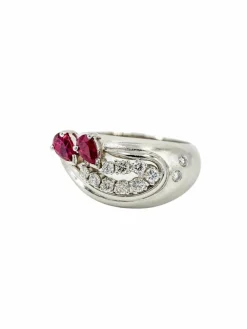 Bague Or blanc Rubis