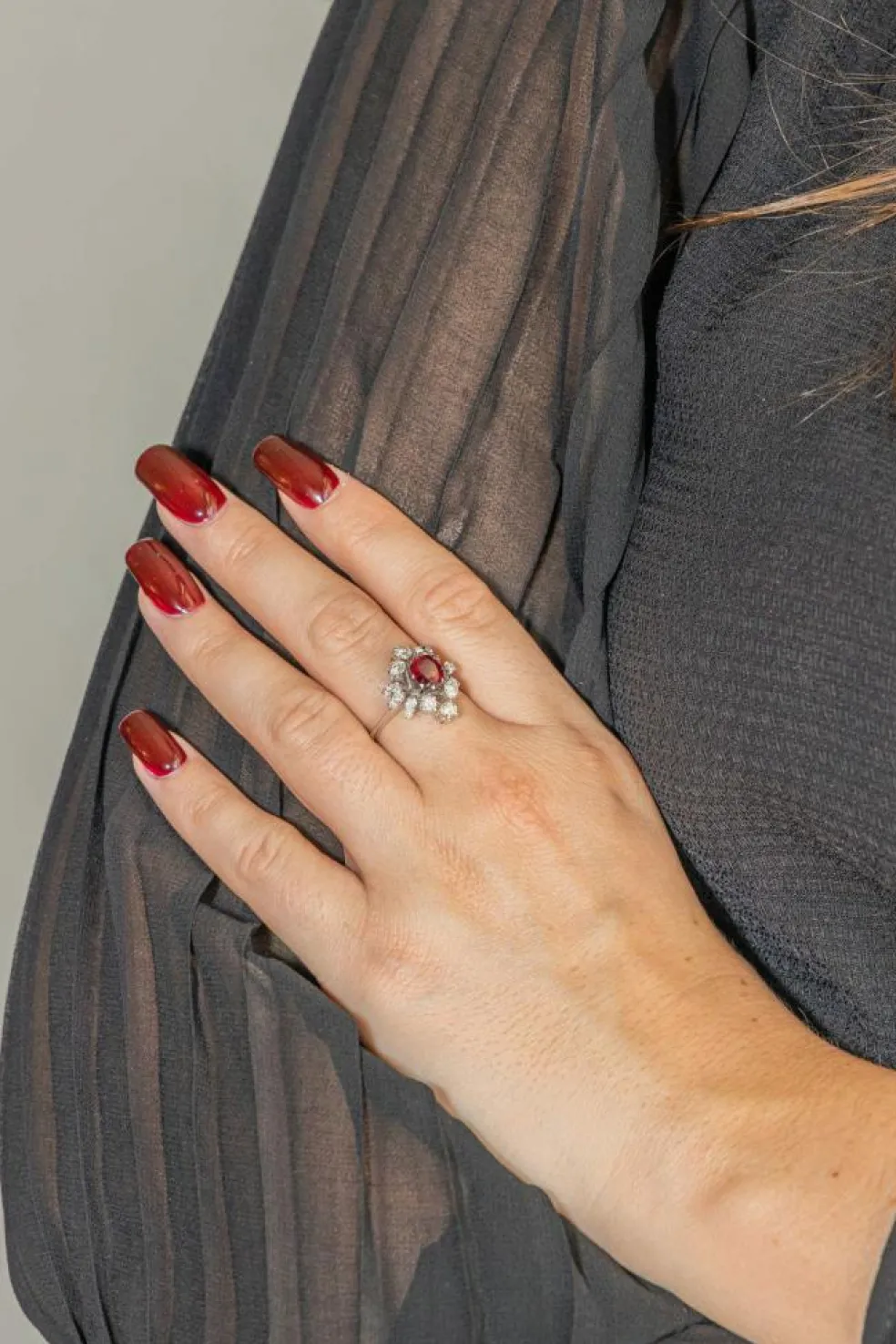 Bague Or blanc Rubis