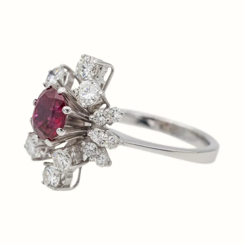 Bague Or blanc Rubis