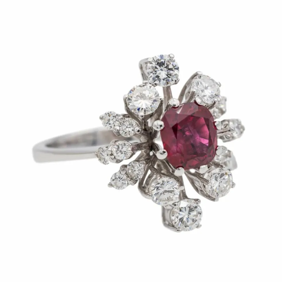 Bague Or blanc Rubis