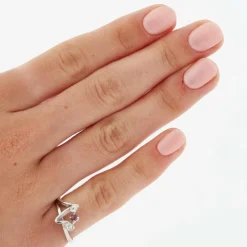 Bague Or blanc Rubis Diamants