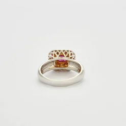 Bague Or blanc Rubis Diamants