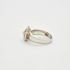 Bague Or blanc Rubis Diamants