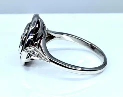 Bague Or blanc Rubis et Diamants