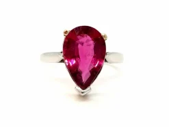 Bague Or blanc Rubélite