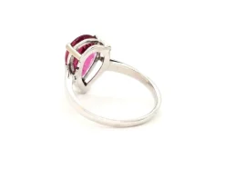 Bague Or blanc Rubélite