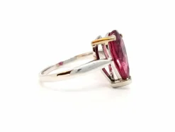 Bague Or blanc Rubélite