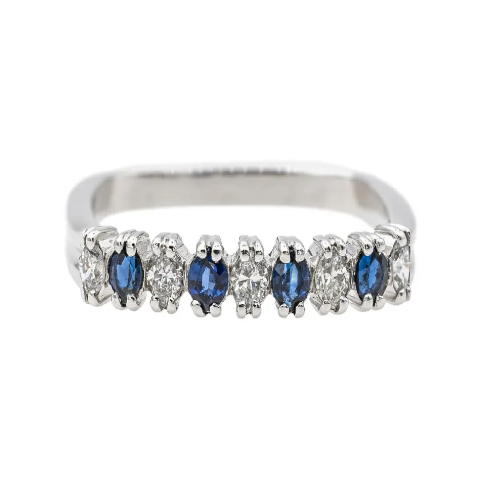 Bague Or blanc Saphir