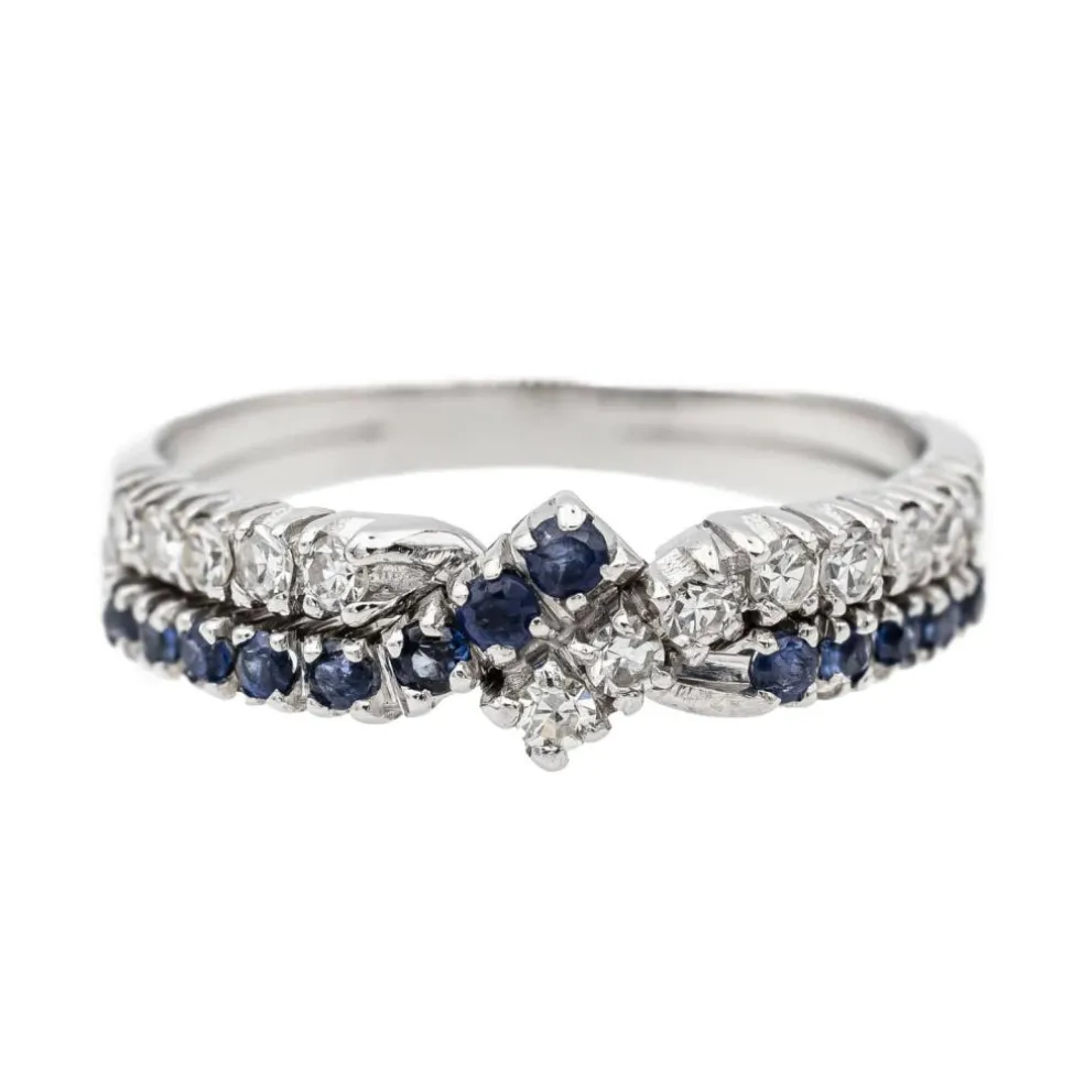 Bague Or blanc Saphir