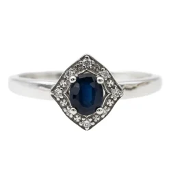 Bague Or blanc Saphir