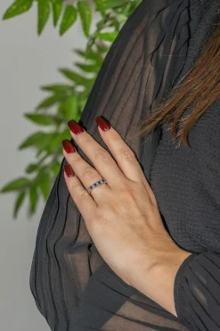 Bague Or blanc Saphir
