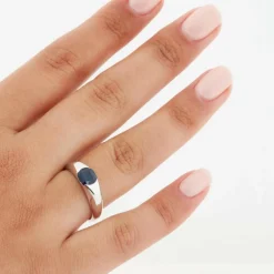 Bague Or Blanc Saphir