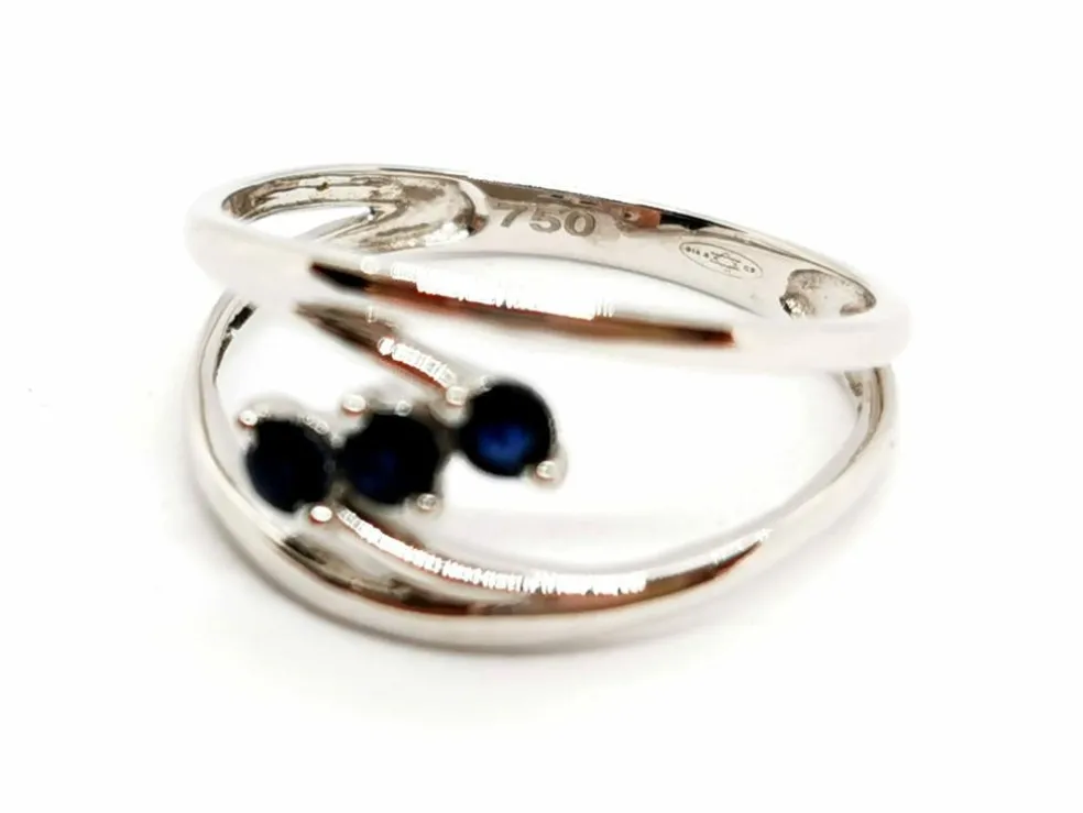 Bague Or blanc Saphir