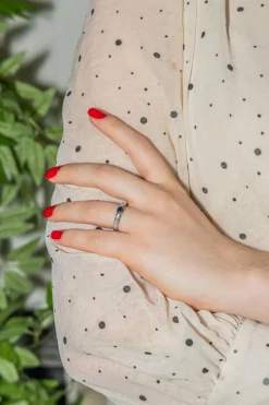 Bague Or blanc Saphir