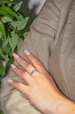 Bague Or blanc Saphir