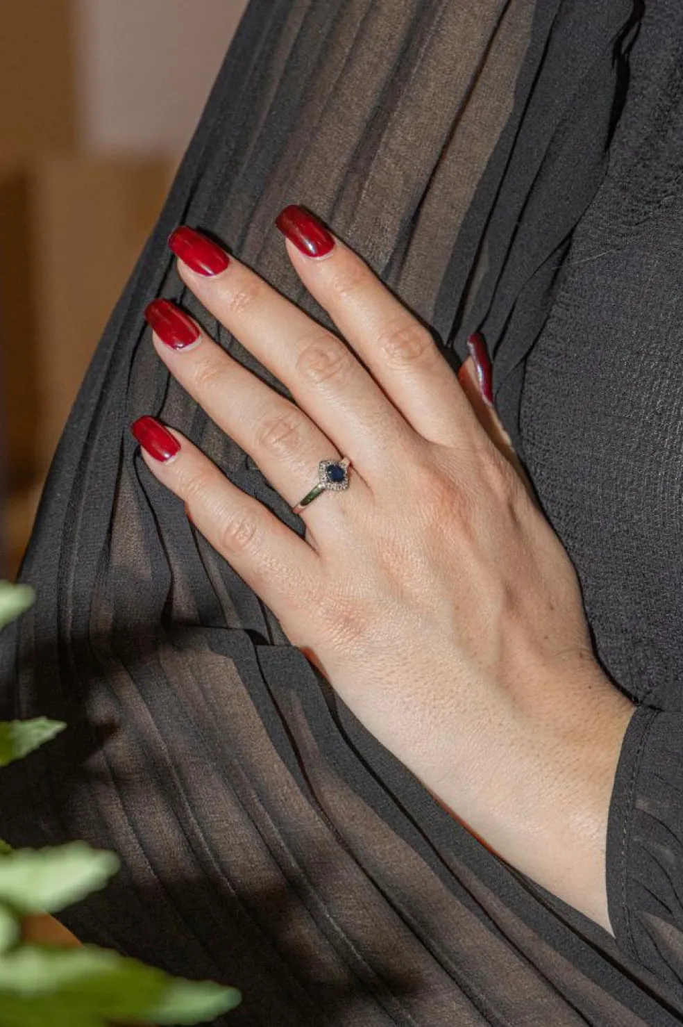 Bague Or blanc Saphir