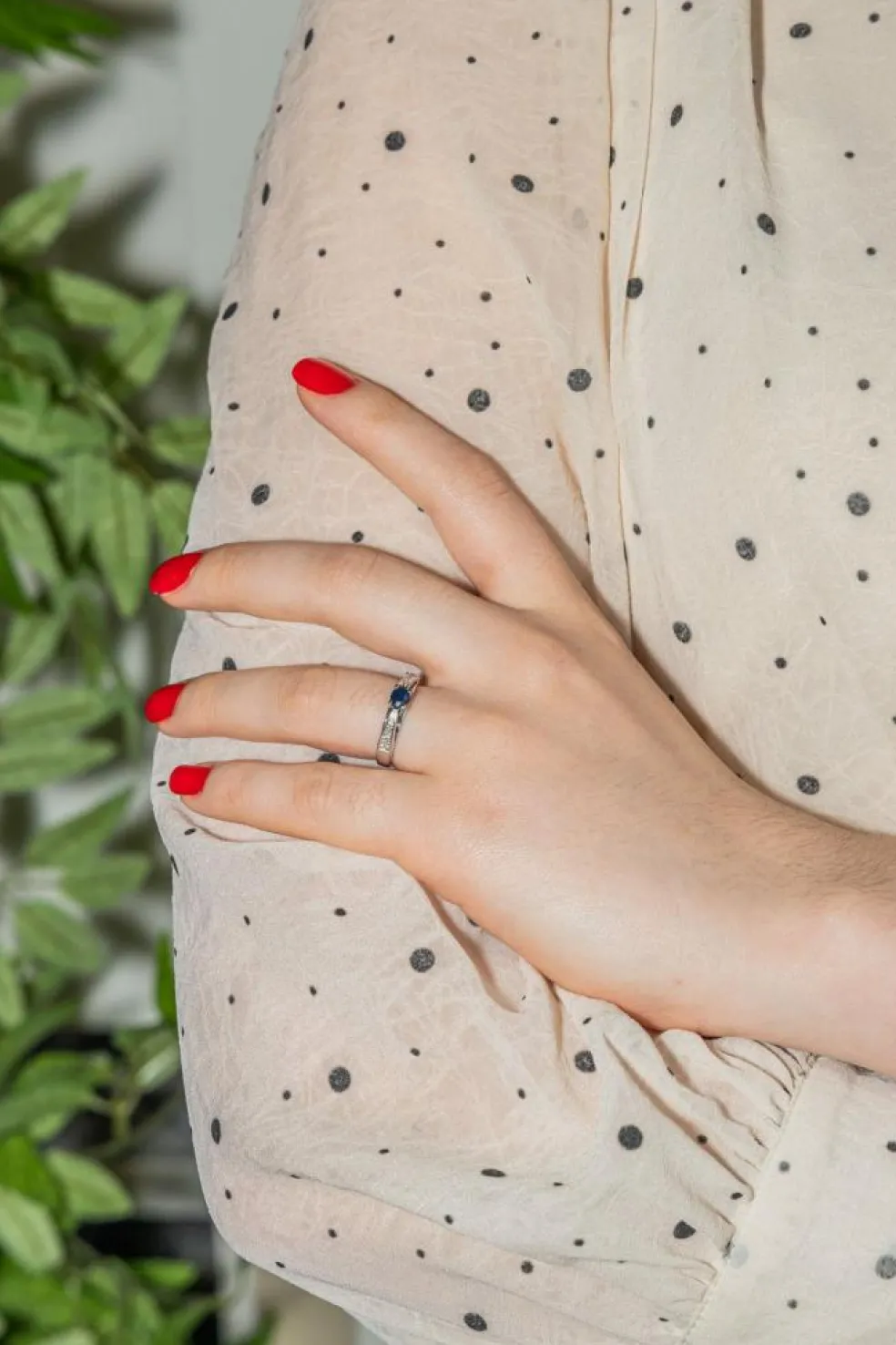 Bague Or blanc Saphir